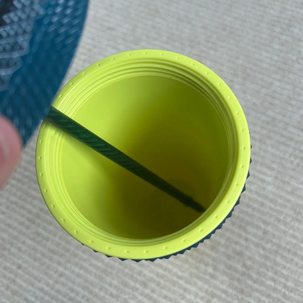 Starbucks Studded Tumbler 24oz Ombre Teal Yellow Green 011145240